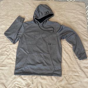 Grey Under Armor hoodie size Large